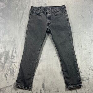 LEVI'S 511 Slim Fit Jeans Mens 34x30 Faded Black WaterLess Denim 04511-4646